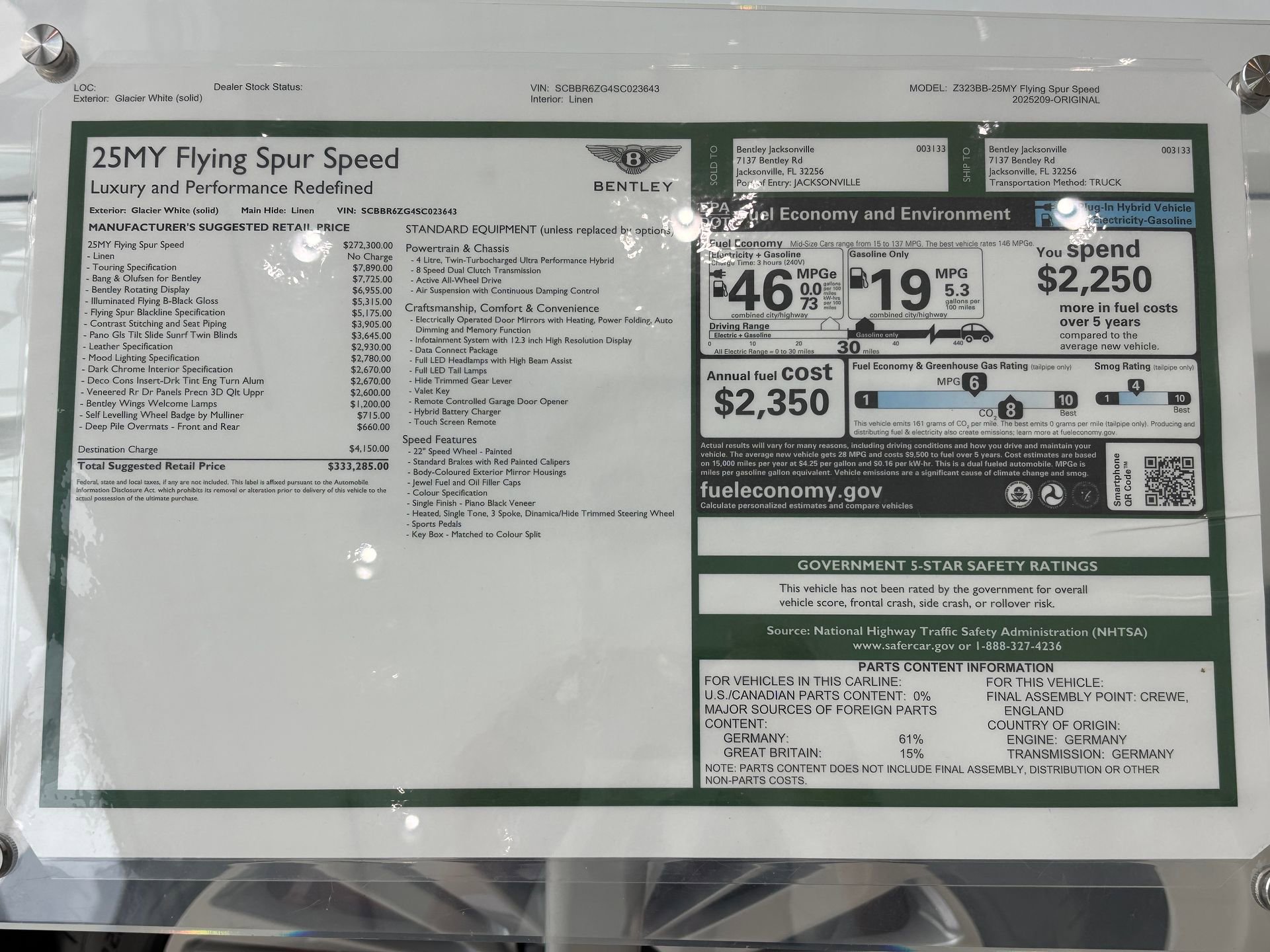 New 2025 Bentley Flying Spur Plug-In Hybrid image 63