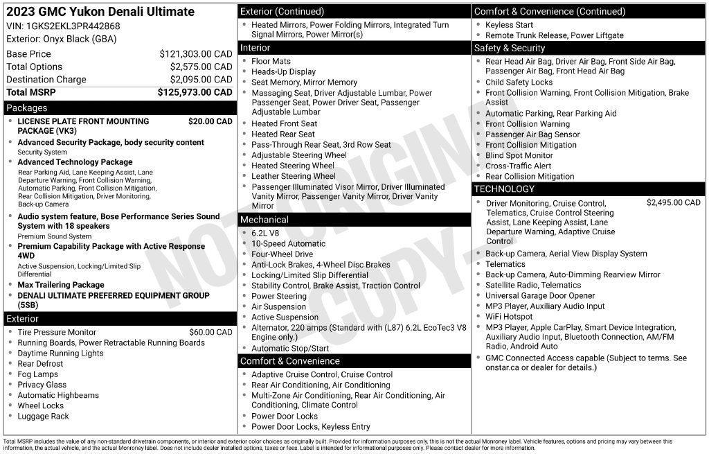 Used 2023 GMC Yukon Denali Ultimate AWD/4WD image 36