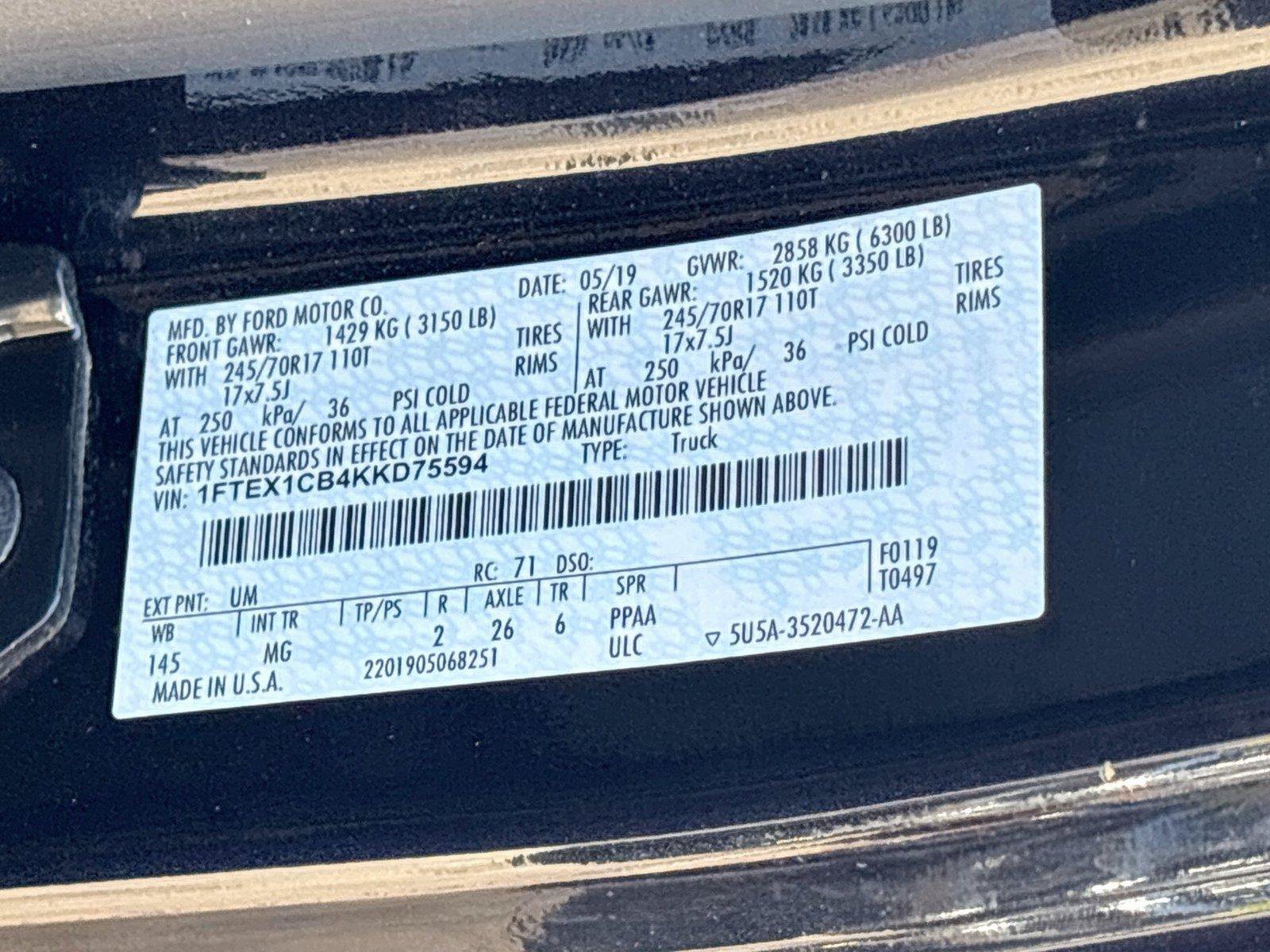 Used 2019 Ford F150 XLT w/ Trailer Tow Package RWD image 29