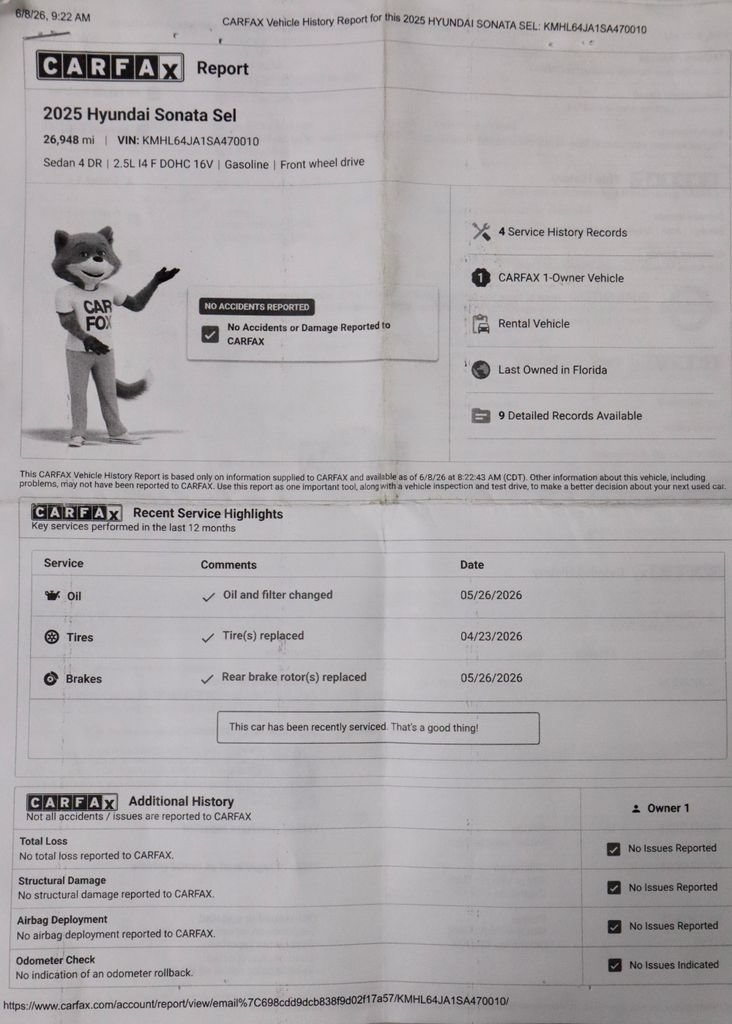 Certified 2025 Hyundai Sonata SEL FWD image 5