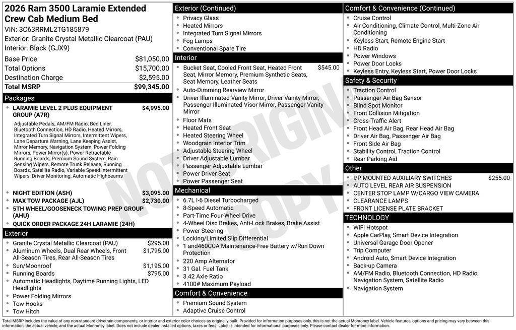 New 2026 RAM 3500 Laramie image 3