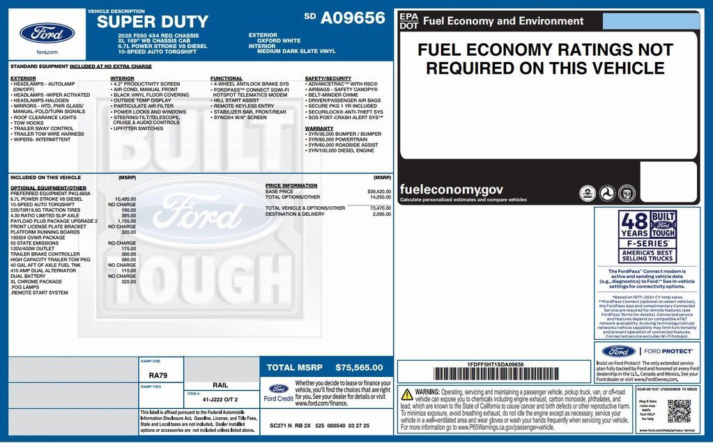New 2025 Ford F550 4x4 Regular Cab Super Duty image 2