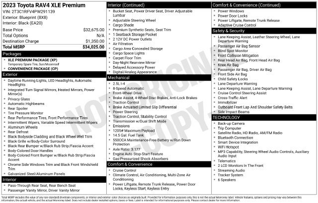 Used 2023 Toyota RAV4 XLE Premium FWD image 2
