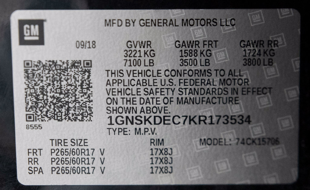 Used 2019 Chevrolet Tahoe 4WD w/ Remote Keyless Entry Package image 24
