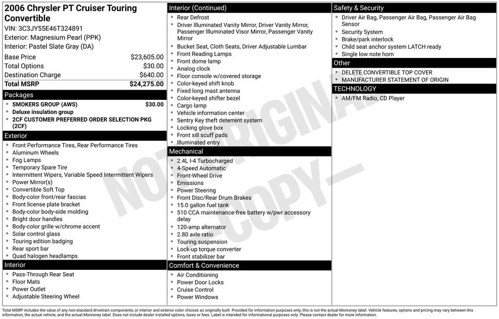 Used 2006 Chrysler PT Cruiser Touring image 3
