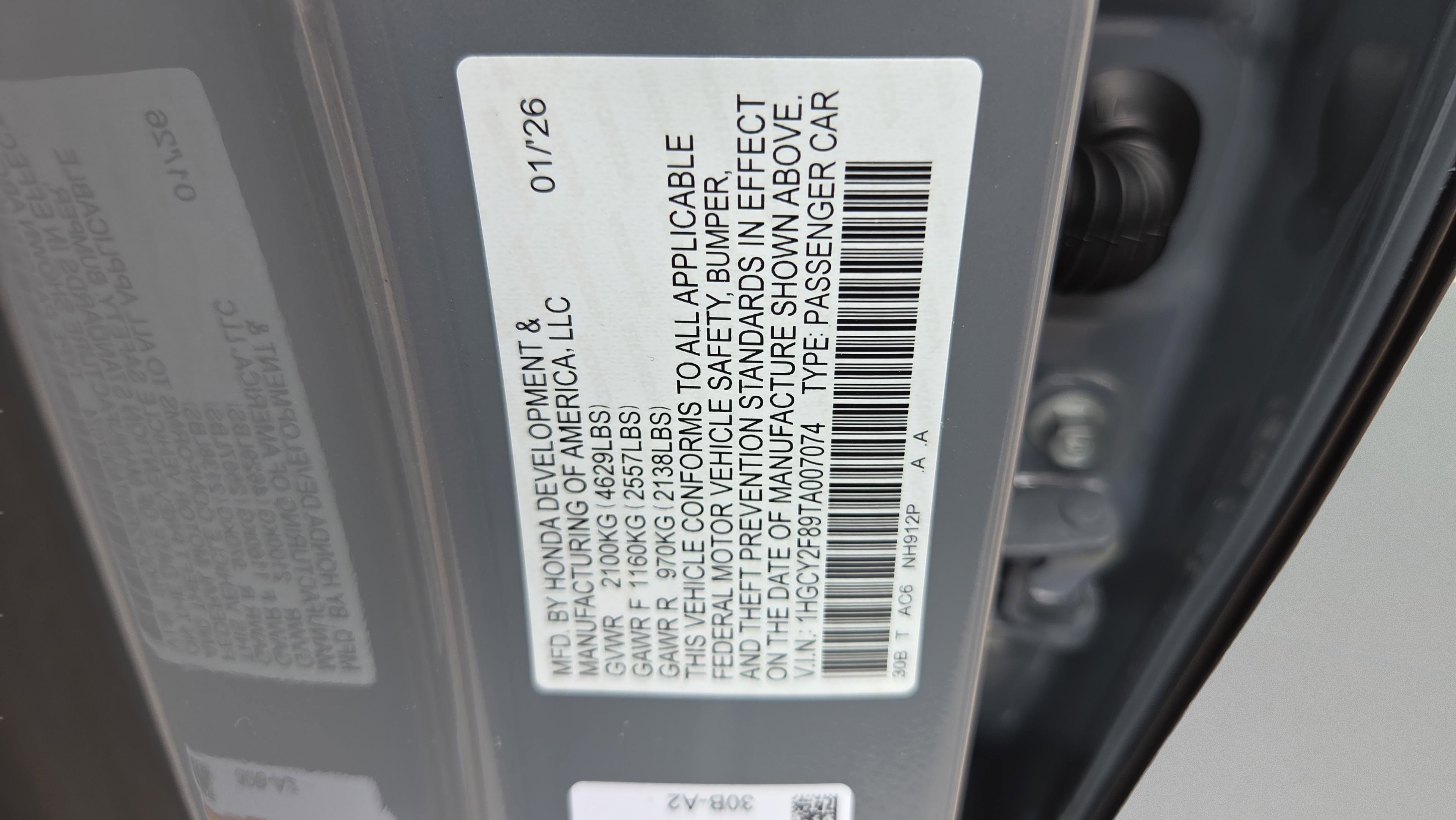 New 2026 Honda Accord Touring image 16