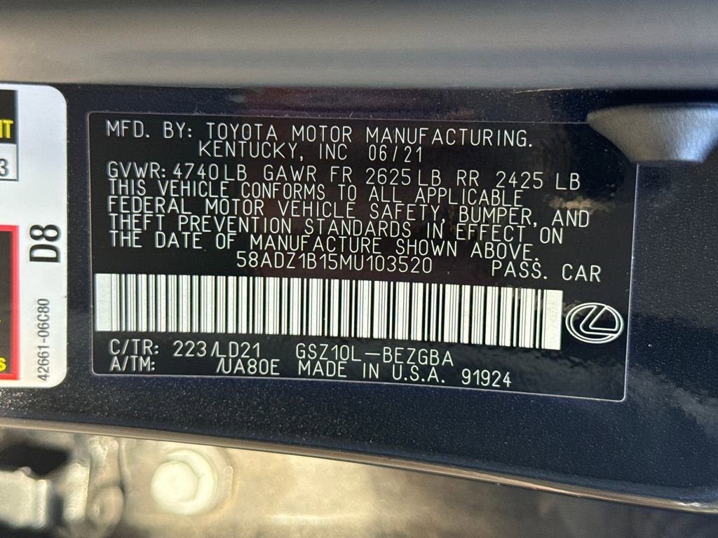 Used 2021 Lexus ES 350 w/ Premium Package image 30