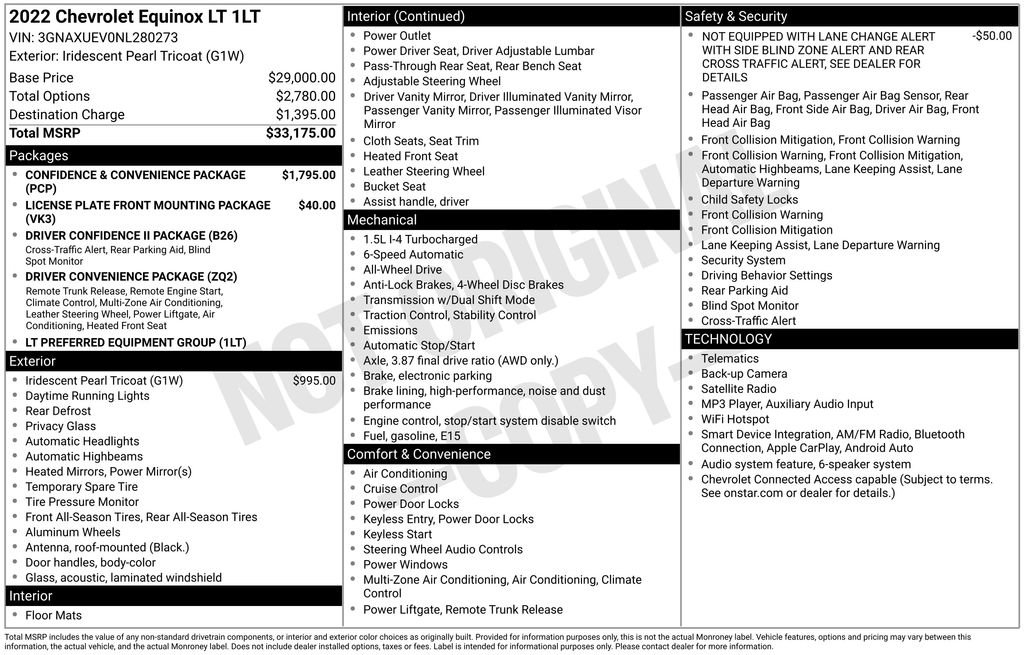 Used 2022 Chevrolet Equinox LT AWD/4WD image 2