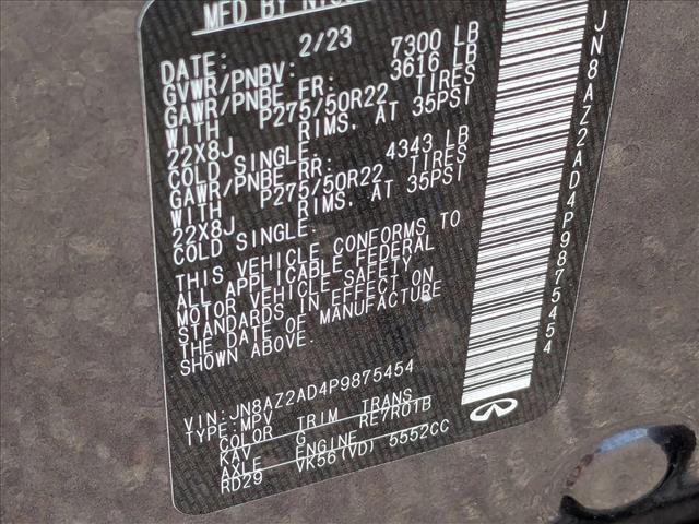 Used 2023 INFINITI QX80 Premium Select w/ Cargo Package image 15