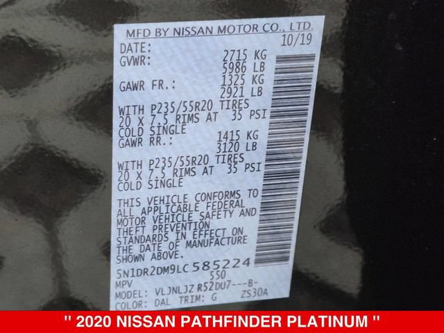 Used 2020 Nissan Pathfinder Platinum AWD/4WD image 41
