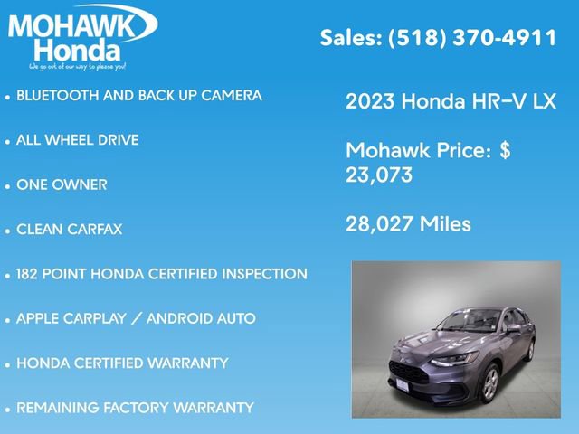 Certified 2023 Honda HR-V LX image 7