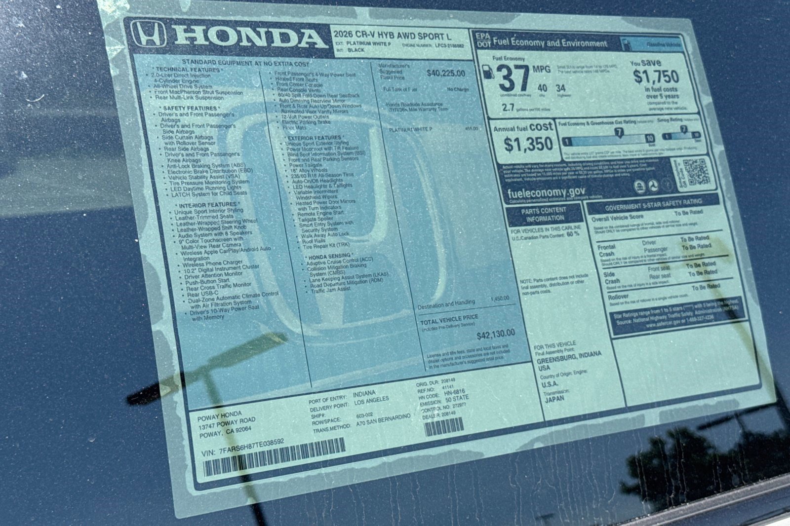 New 2026 Honda CR-V Sport-L image 31