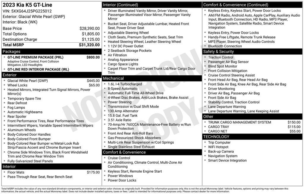 Used 2023 Kia K5 GT-Line w/ GT-Line Premium Package image 26