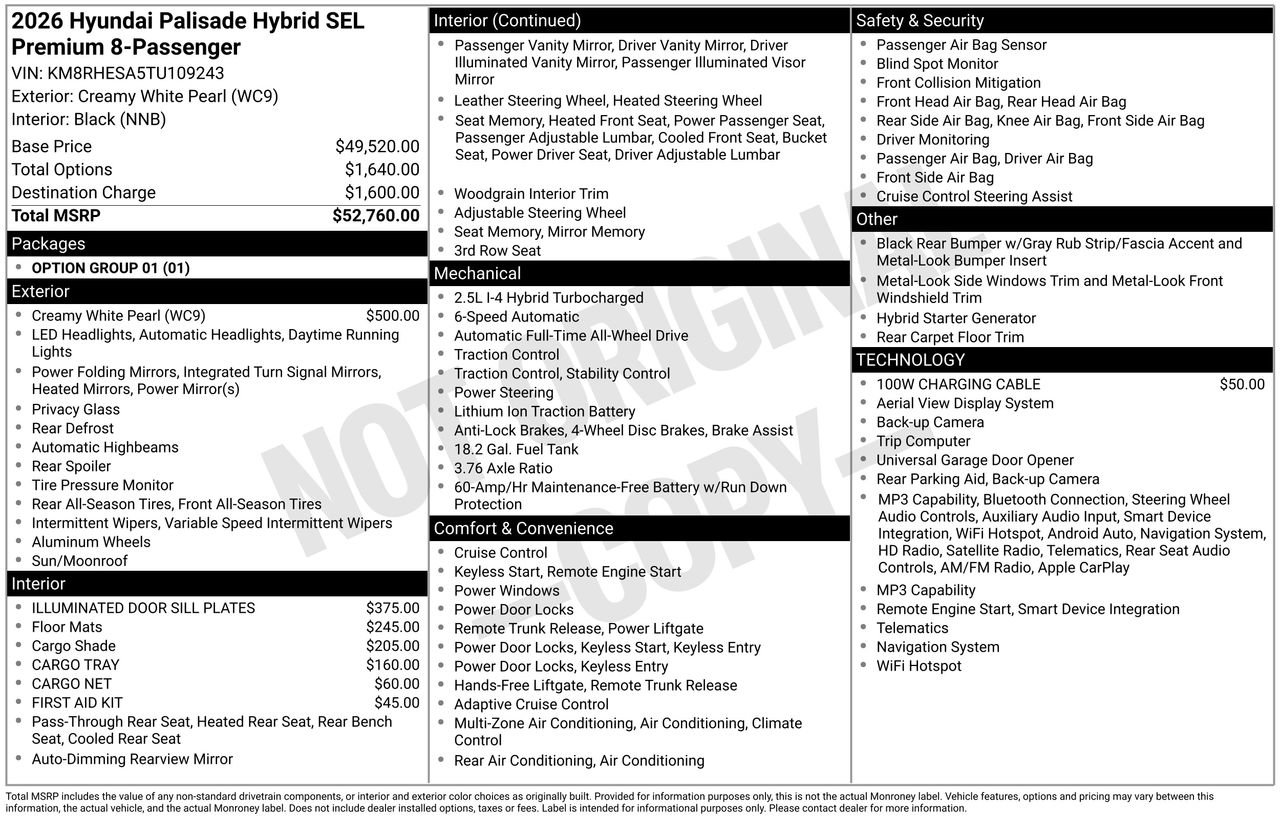 New 2026 Hyundai Palisade SEL Premium AWD/4WD image 34