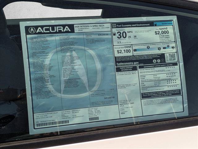 New 2026 Acura Integra A-Spec FWD image 20