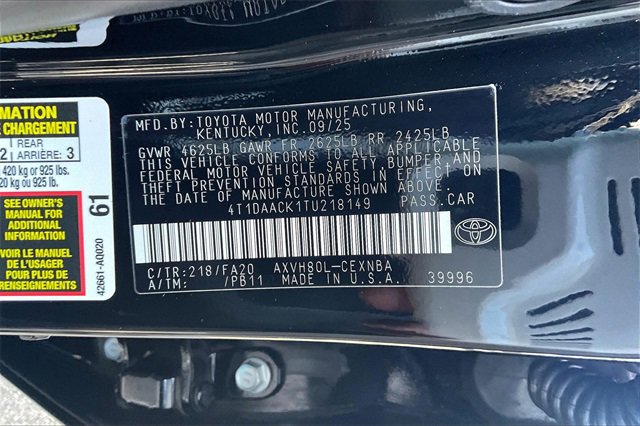 New 2026 Toyota Camry LE image 13
