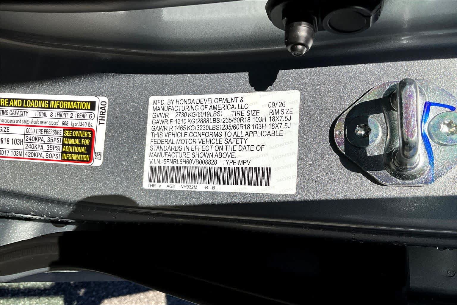 New 2027 Honda Odyssey EX-L image 19