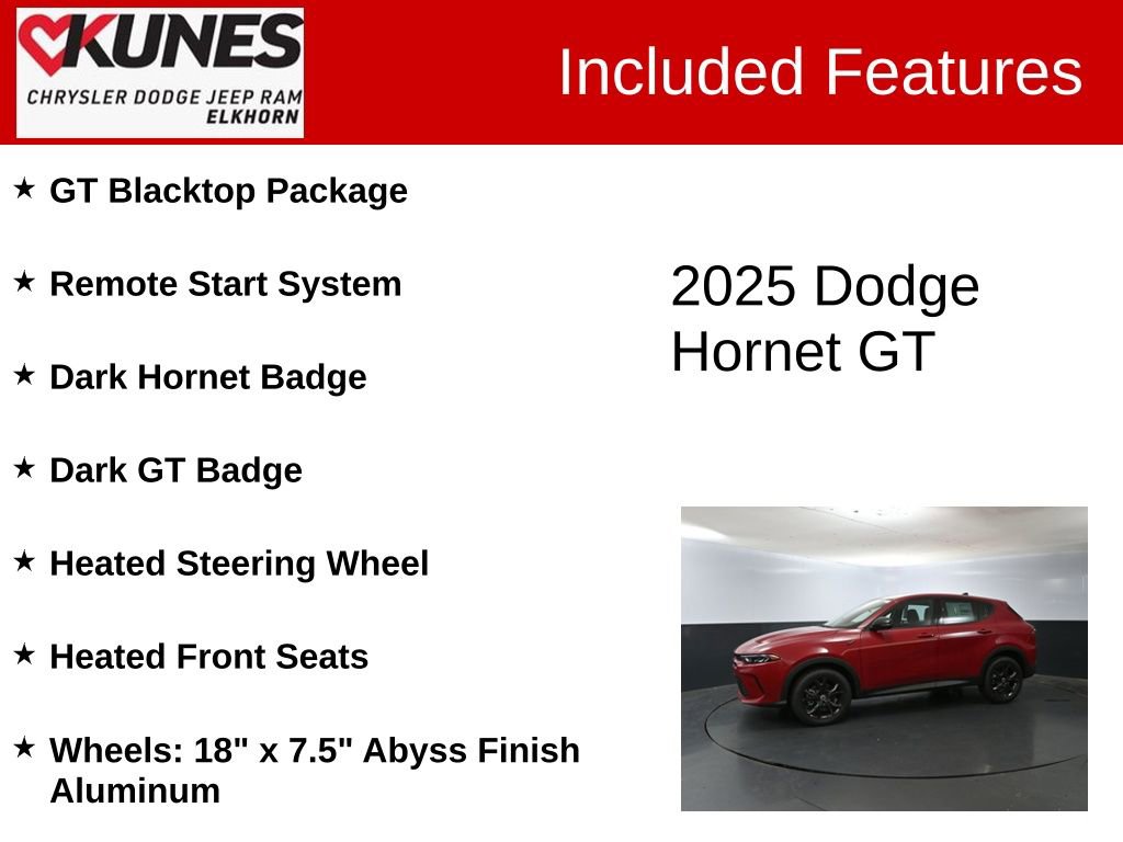 New 2025 Dodge Hornet GT w/ GT Blacktop Package image 3