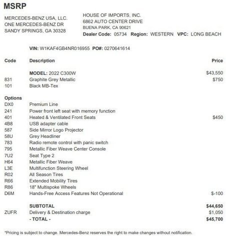 Certified 2022 Mercedes-Benz C 300 Sedan image 4