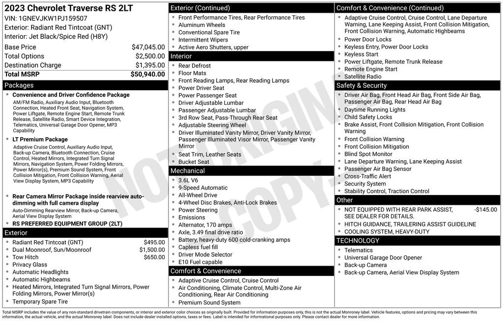 Used 2023 Chevrolet Traverse RS image 29