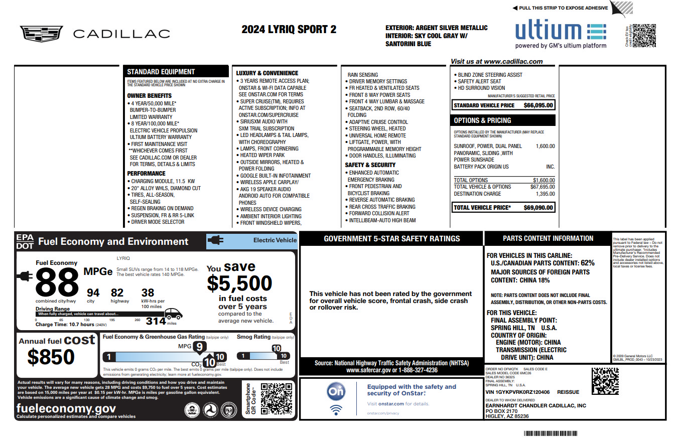 Used 2024 Cadillac Lyriq Sport RWD image 33