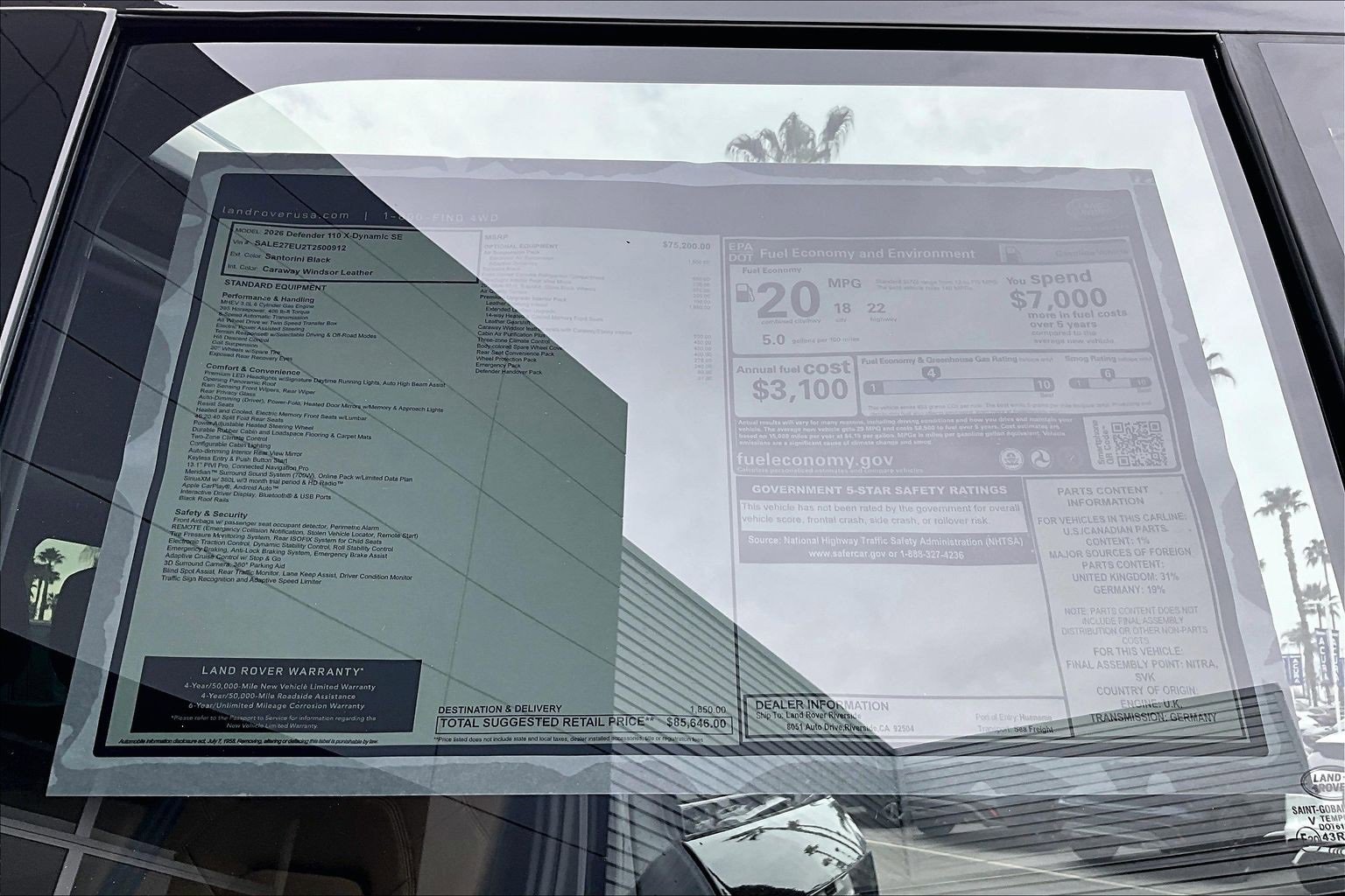 New 2026 Land Rover Defender 110 X-Dynamic SE image 14