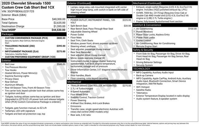Used 2020 Chevrolet Silverado 1500 Custom w/ Custom Convenience Package AWD/4WD image 25