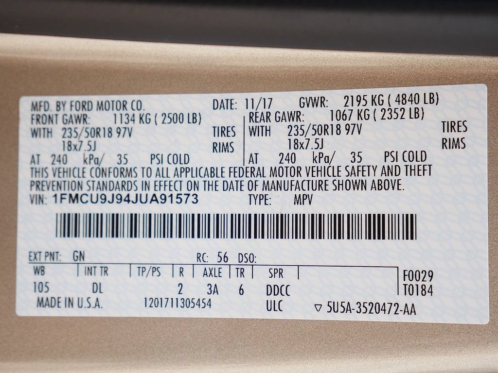 Used 2018 Ford Escape Titanium AWD/4WD image 65