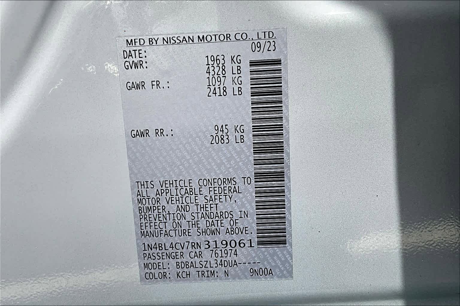 Certified 2024 Nissan Altima 2.5 SR FWD image 33