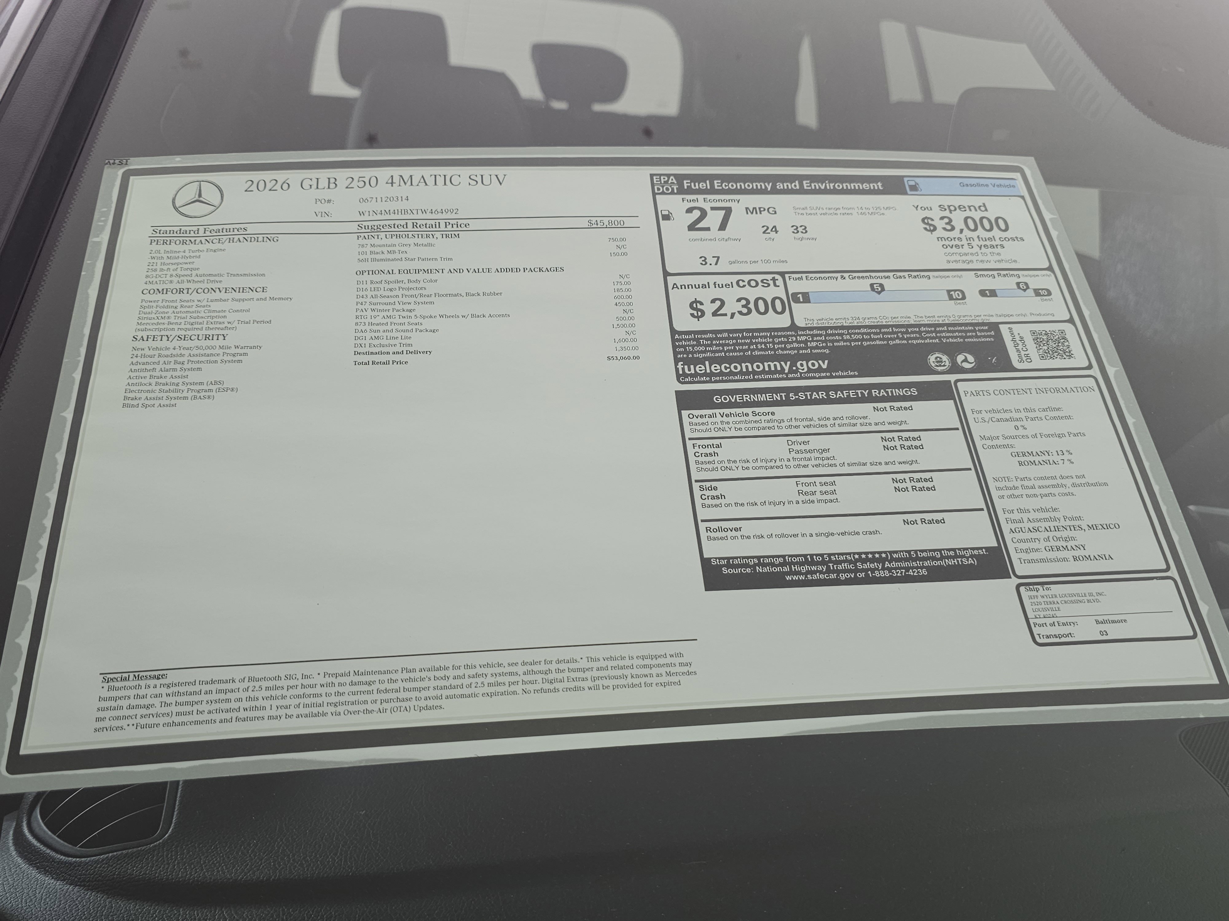 New 2026 Mercedes-Benz GLB 250 4MATIC image 52