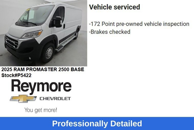 Used 2025 RAM ProMaster 2500 w/ U-Haul Equipment Group FWD image 42