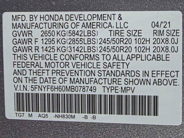 Used 2021 Honda Pilot Touring image 46