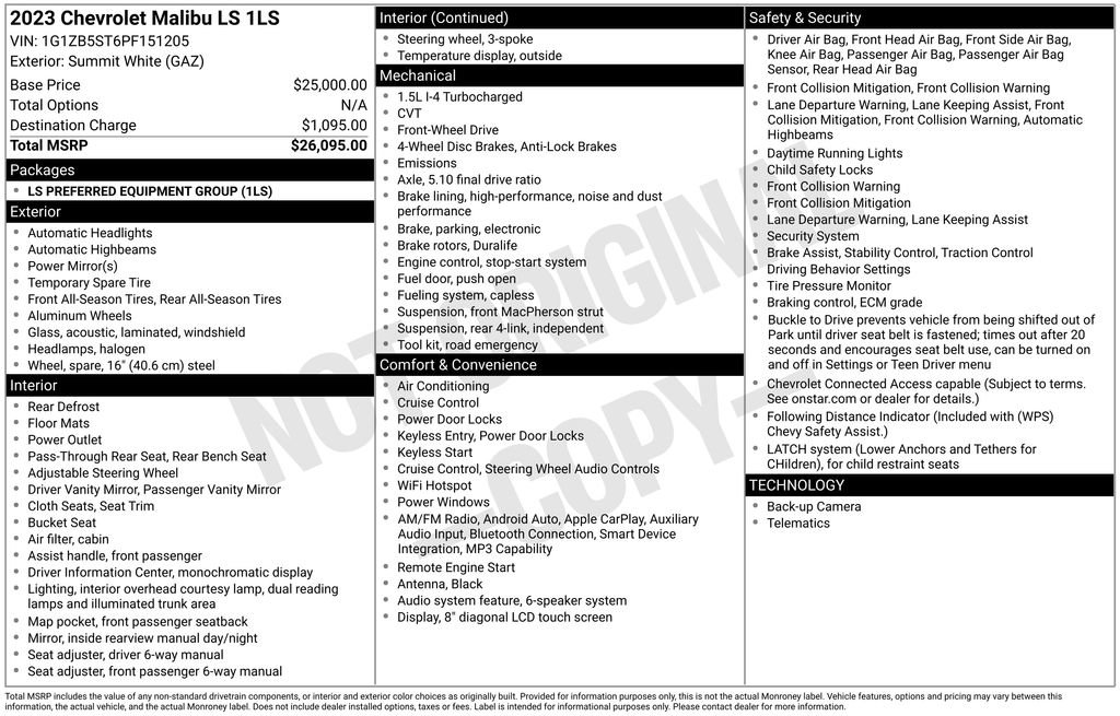 Used 2023 Chevrolet Malibu LS FWD image 8