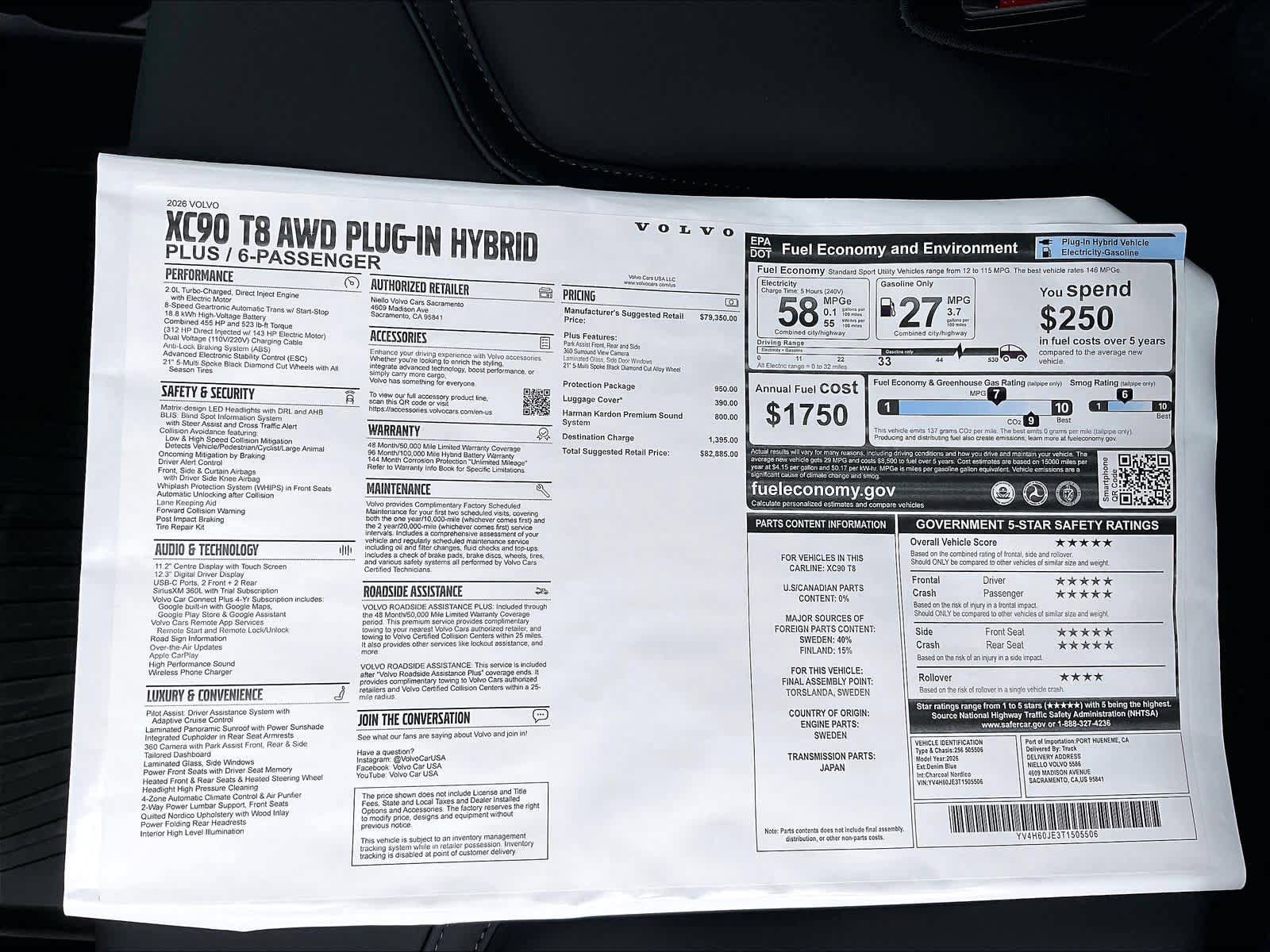 New 2026 Volvo XC90 T8 Plus w/ Protection Package Premier image 37