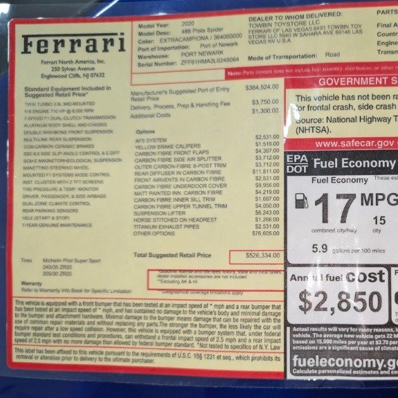 Used 2020 Ferrari 488 Pista Spider RWD image 31