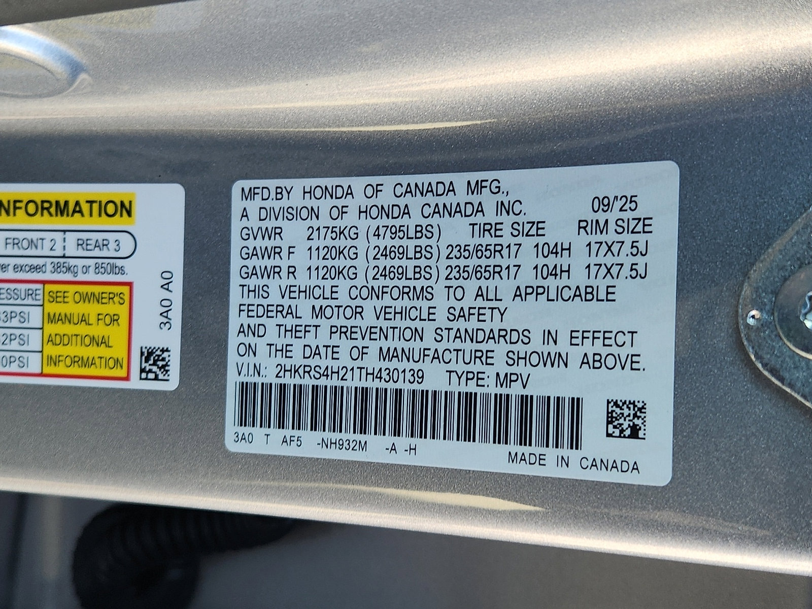 New 2026 Honda CR-V LX image 16