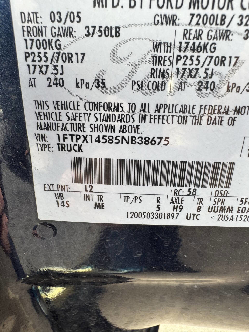 Used 2005 Ford F150 XL image 9