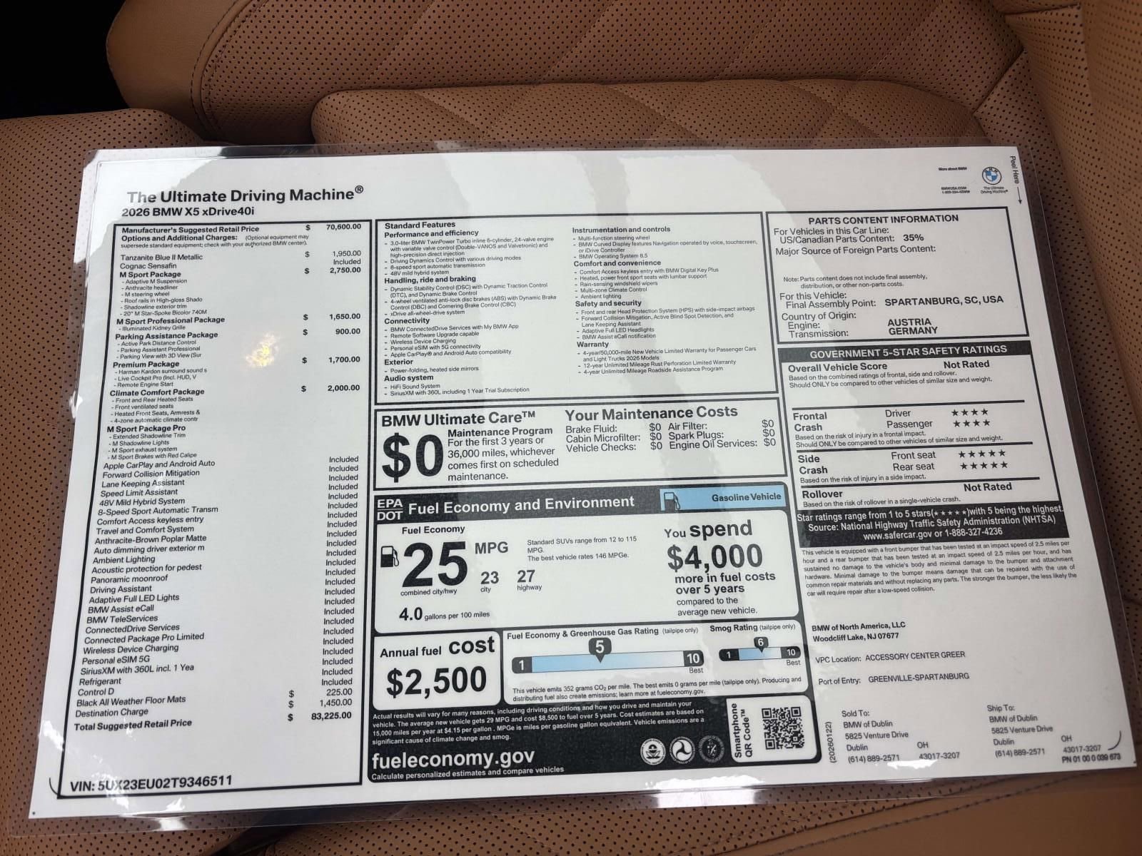 New 2026 BMW X5 xDrive40i w/ M Sport Package AWD/4WD image 34