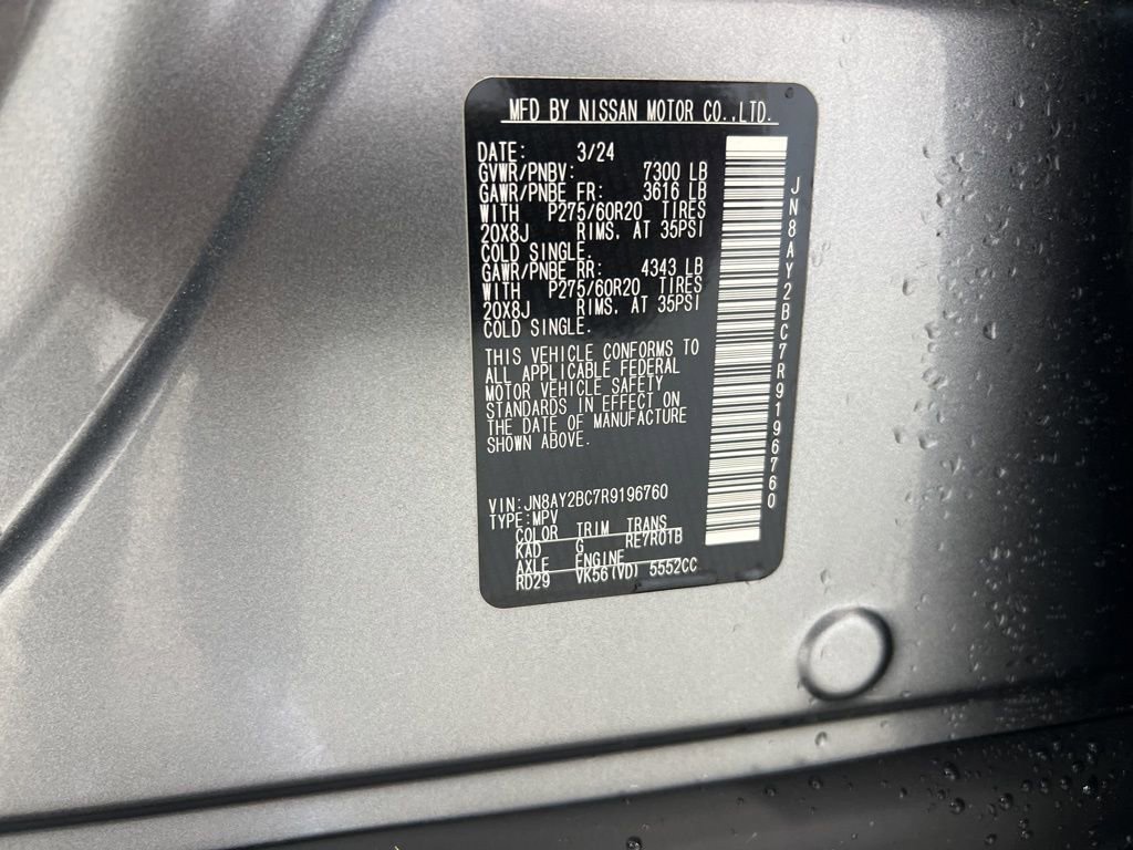 Used 2024 Nissan Armada SL w/ Cargo Package RWD image 32