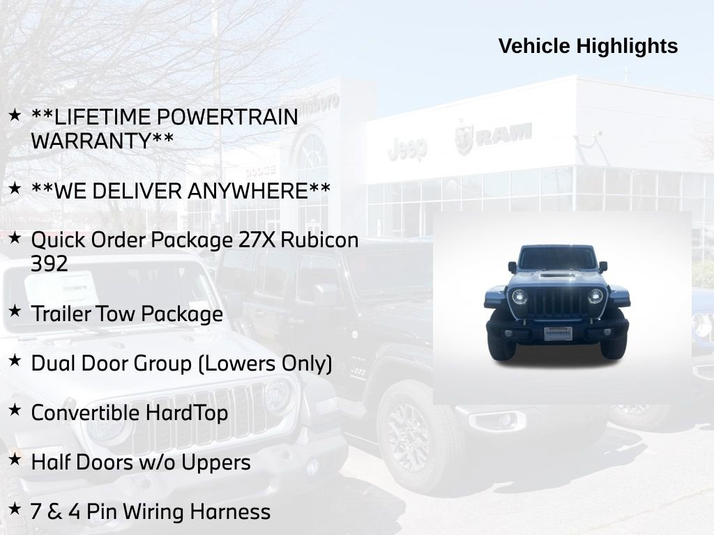 Used 2023 Jeep Wrangler Unlimited Rubicon 392 w/ Xtreme Recon 35" Tire Package image 5