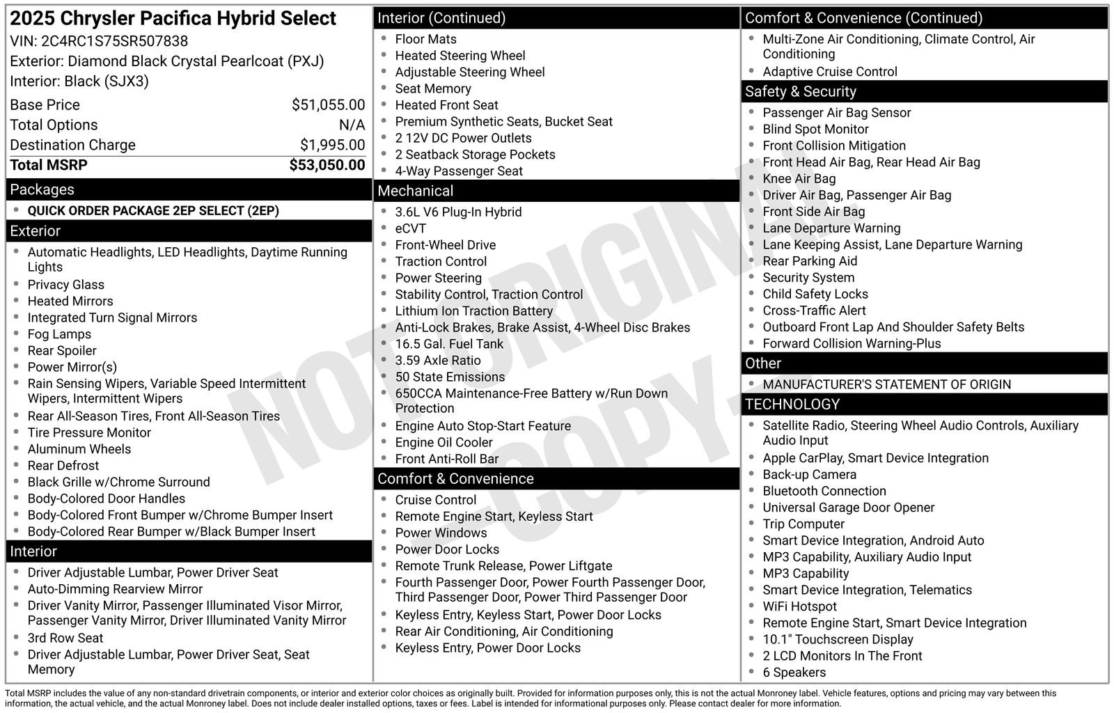 Used 2025 Chrysler Pacifica Select FWD image 38