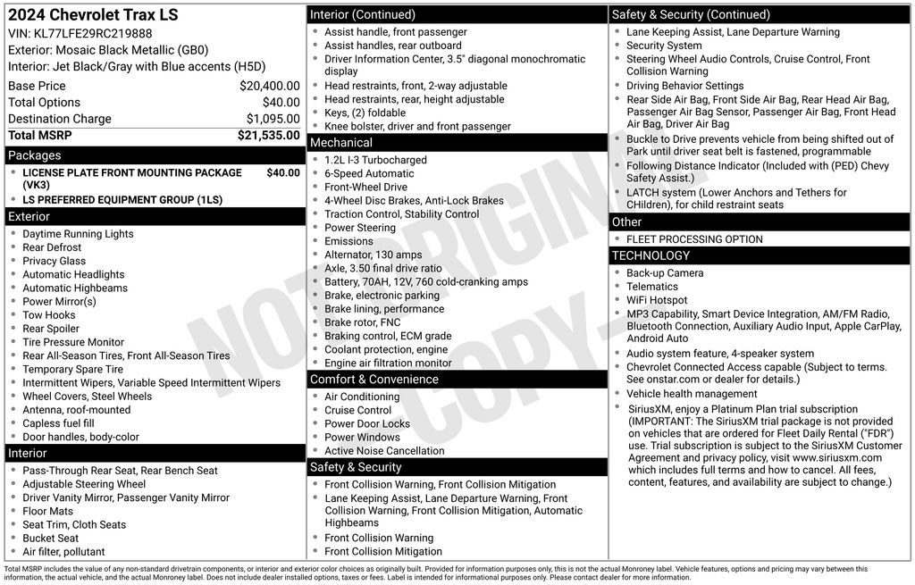 Used 2024 Chevrolet Trax LS FWD image 10