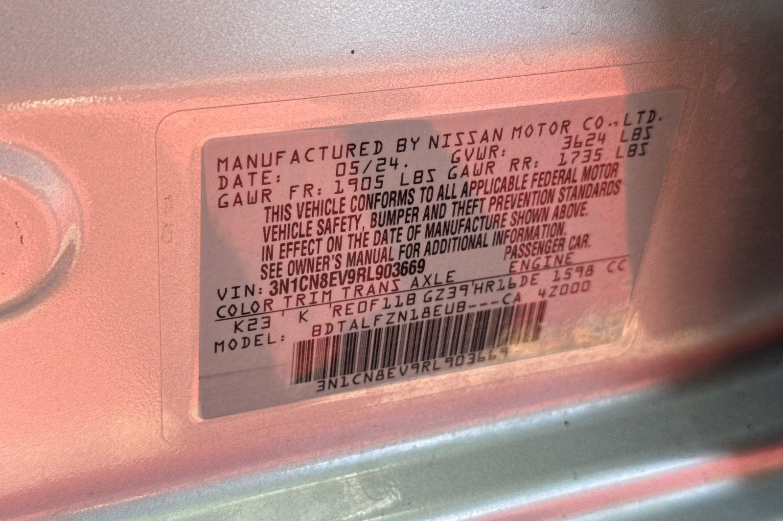 Used 2024 Nissan Versa SV FWD image 26