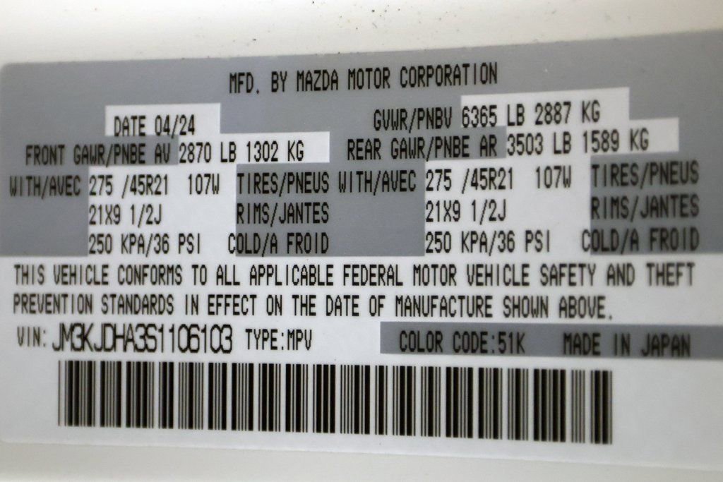 Used 2025 MAZDA CX-70 Plug-In Hybrid w/ Premium Pkg image 52