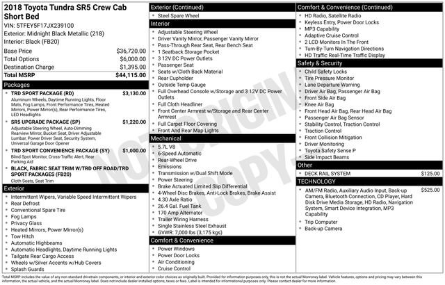 Used 2018 Toyota Tundra SR5 w/ TRD Sport Package image 6