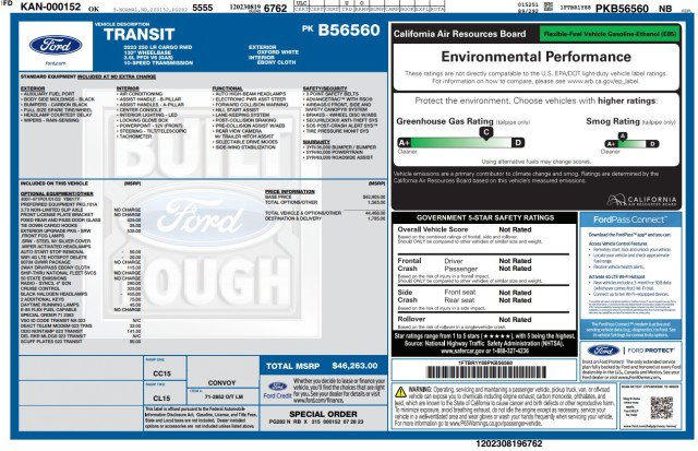 Used 2023 Ford Transit 250 Low Roof w/ Exterior Upgrade Package RWD image 3