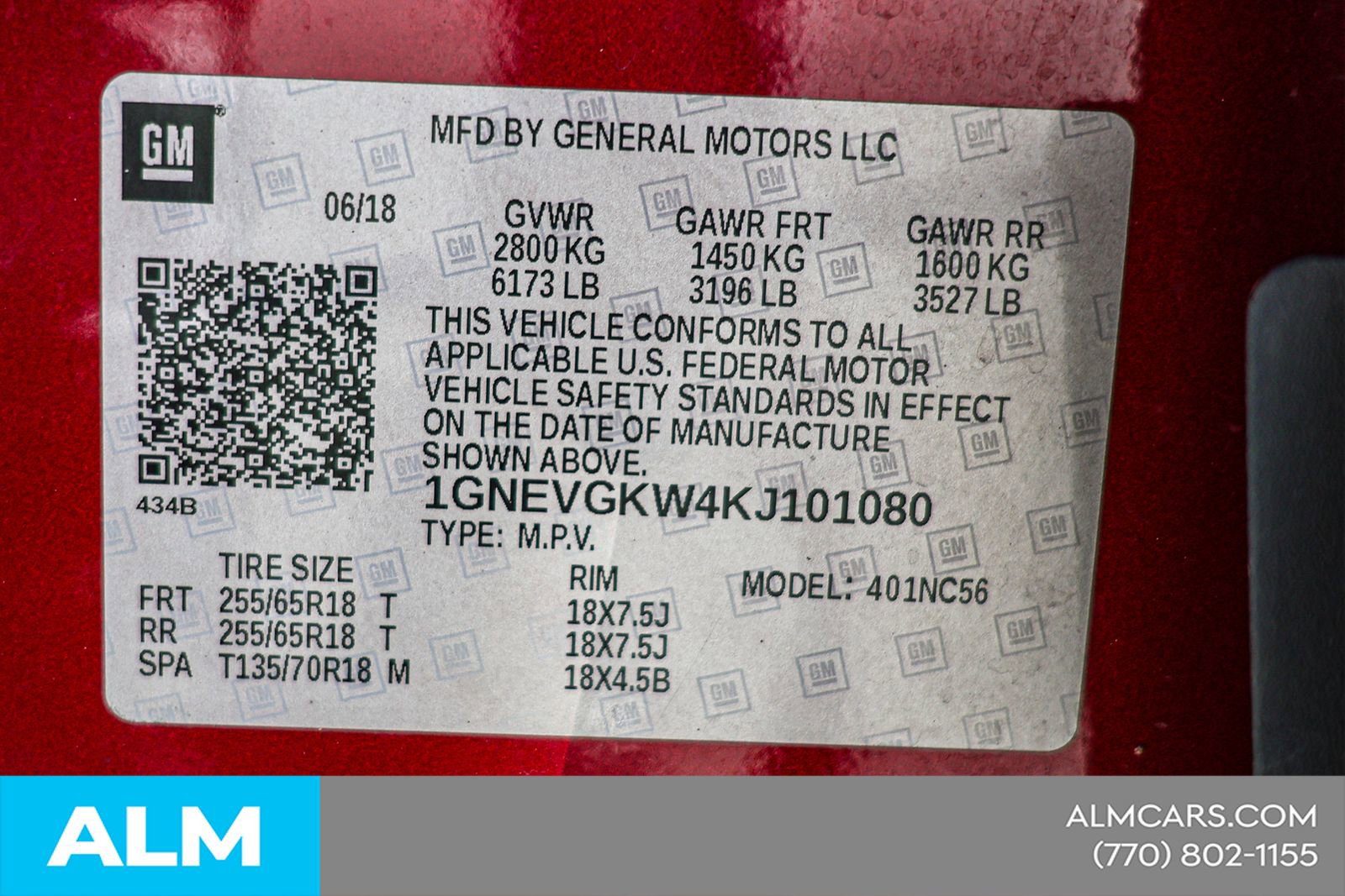 Used 2019 Chevrolet Traverse LT w/ LPO, Floor Liner Package image 55