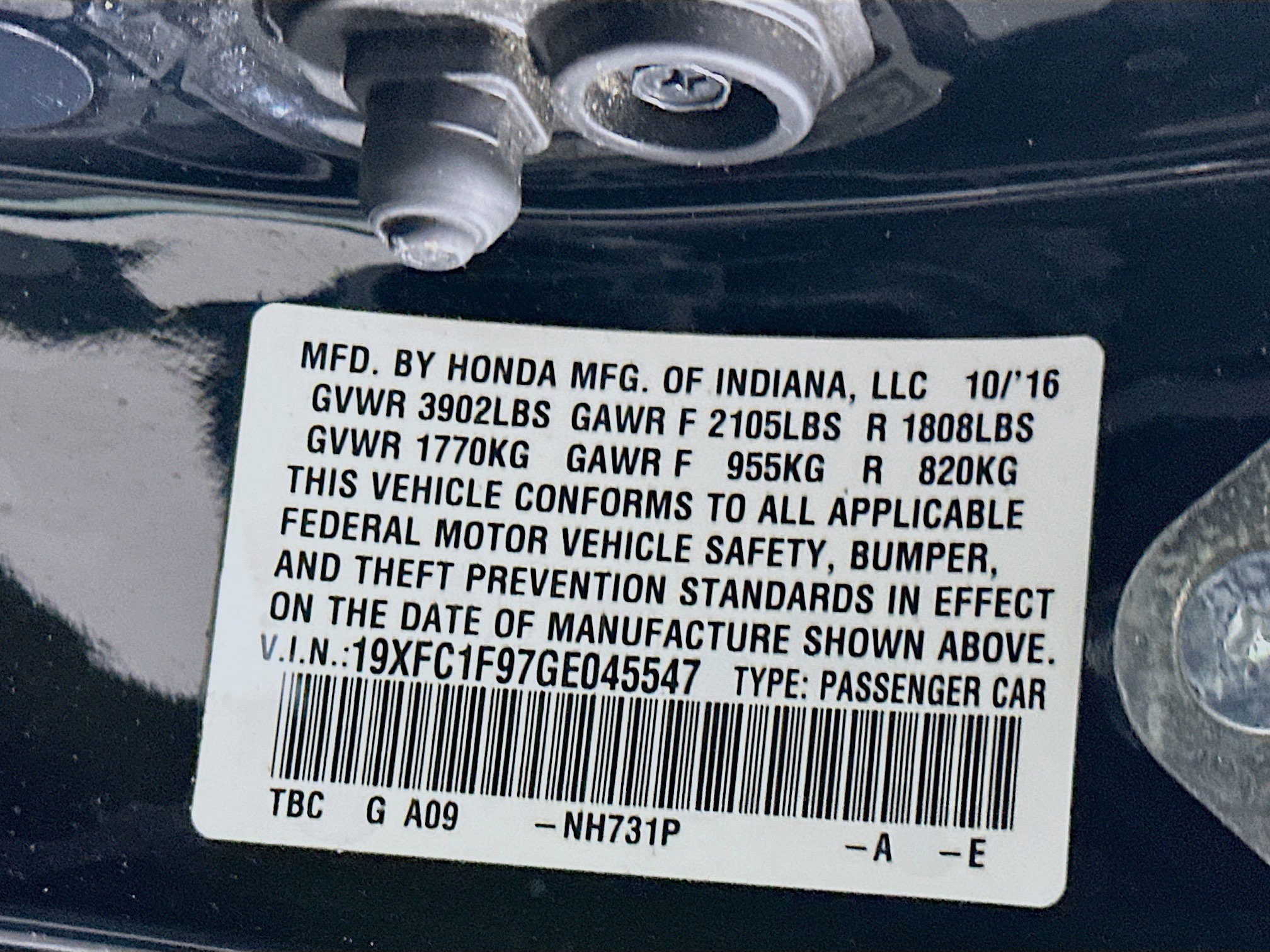 Used 2016 Honda Civic Touring image 12