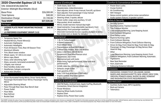 Used 2020 Chevrolet Equinox LS image 5