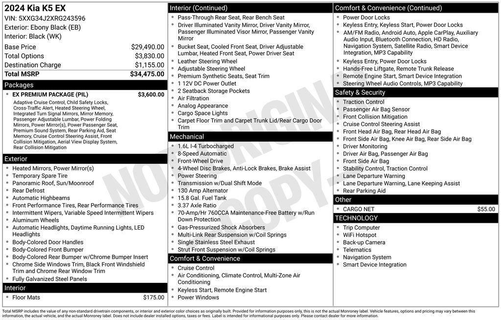 Used 2024 Kia K5 EX w/ EX Premium Package FWD image 5